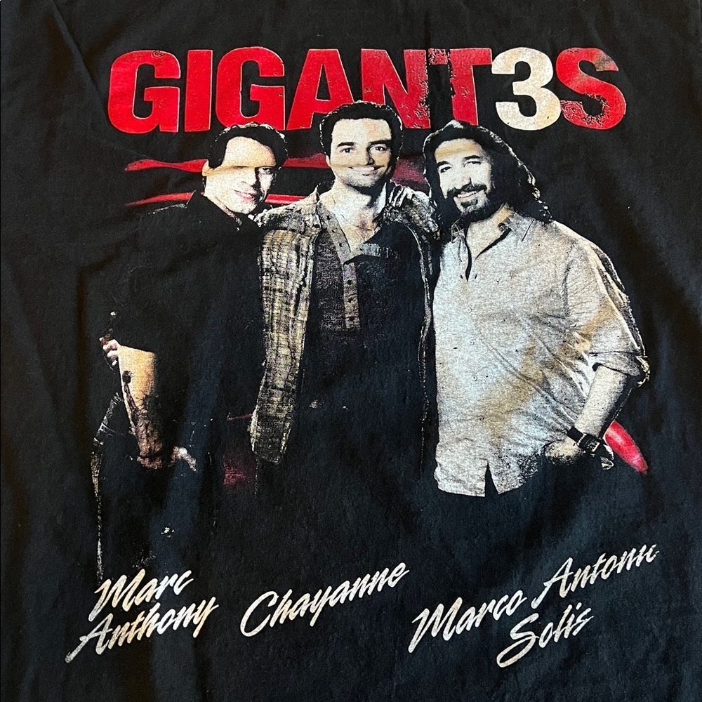 Gigant3s 2012 Tour Graphic TShirt Black Size Medium